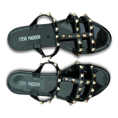 STEER STUDDED SANDALS IN BLACK – SM REBOOTED