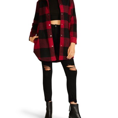 ELDRIDGE PLAID COAT RED – SM REBOOTED