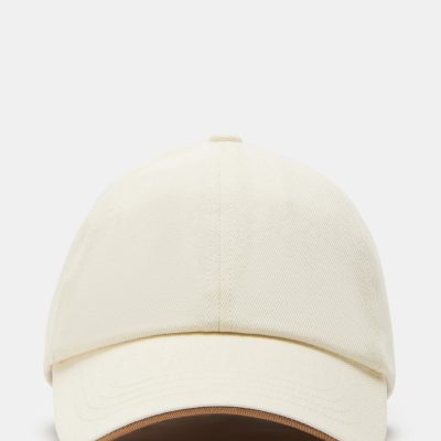 DENIM BASEBALL HAT IVORY