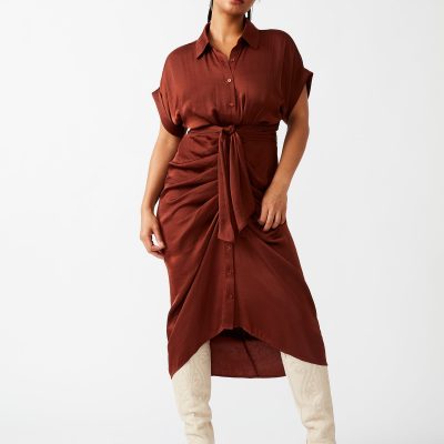 TORI DRESS BROWN