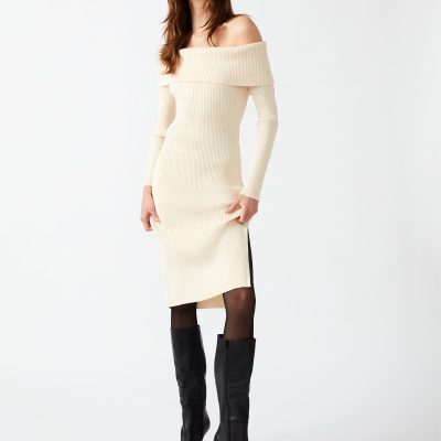 FRANCESCA SWEATER DRESS CREAM