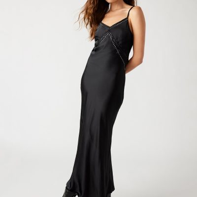 REESE SLIP DRESS BLACK