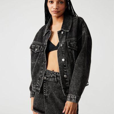 SIENNA DENIM JACKET BLACK