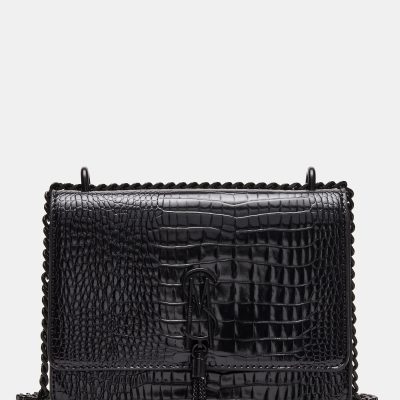 AMARA BAG CROCODILE BLACK/BLACK