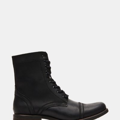 TROOPAH BLACK LEATHER