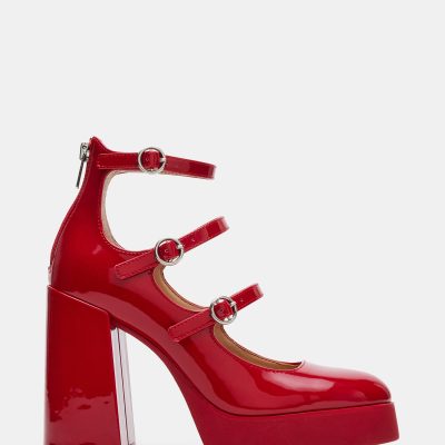 QUAD RED PATENT