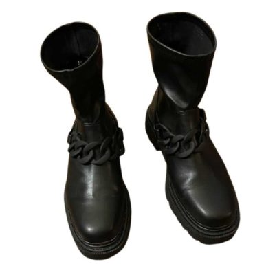 BOOTS IN BLACK WITH FRONT CHAIN – SM REBOOTED